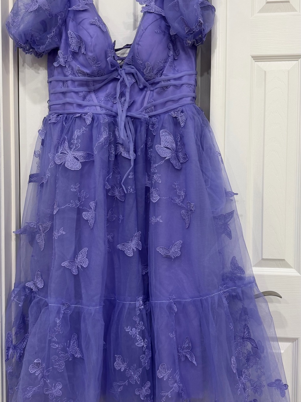 Purple Butterfly Tulle Dress